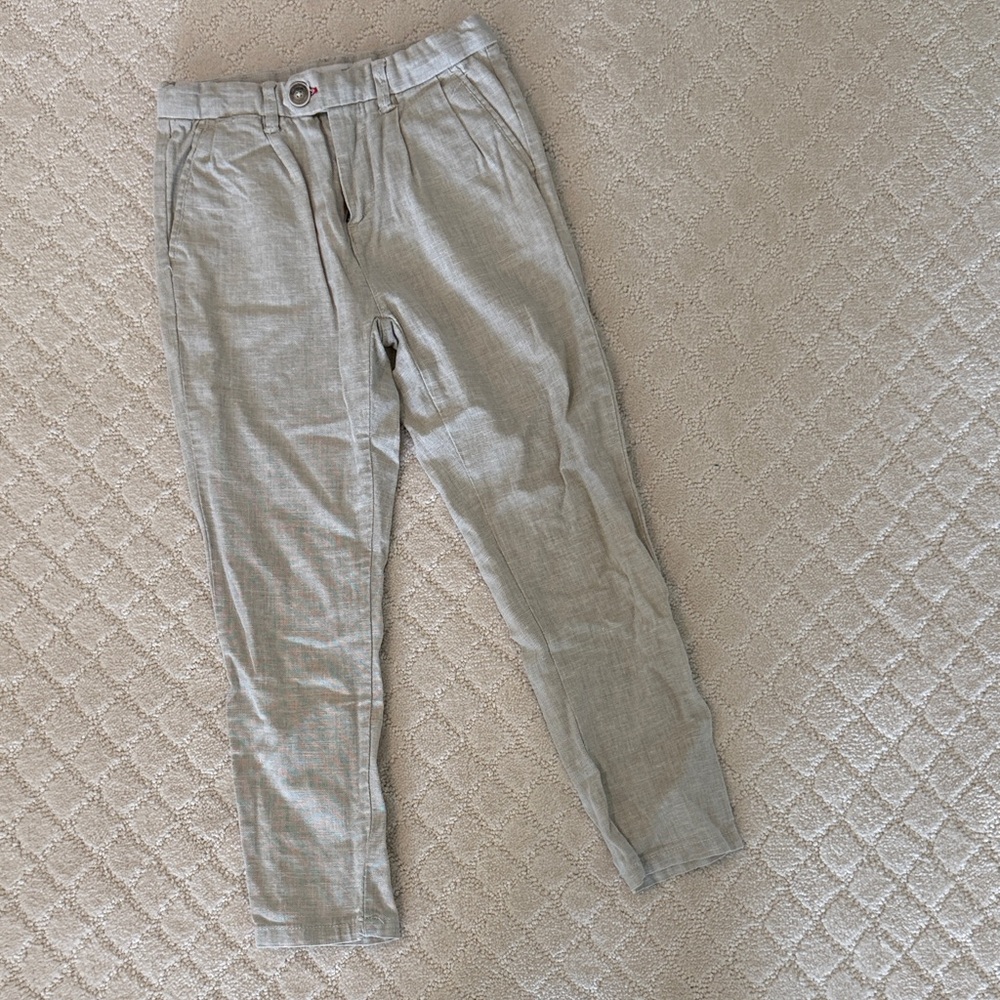 Boys Light Gray linen Pants